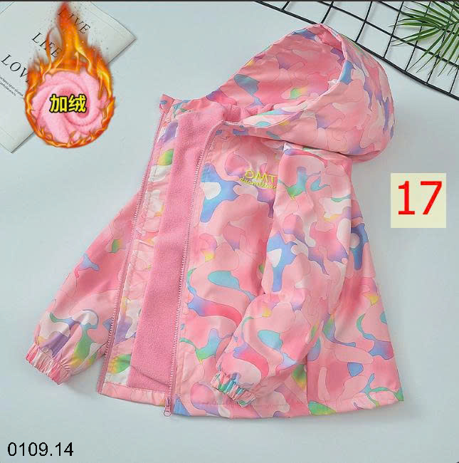 26HA0110.14 - ÁO KHOÁC GIÓ LÓT NỈ ẤM CHO BÉ GÁI SIZE ĐẠI DHM