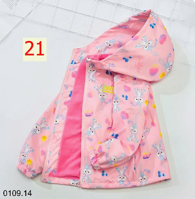 26HA0110.14 - ÁO KHOÁC GIÓ LÓT NỈ ẤM CHO BÉ GÁI SIZE ĐẠI DHM