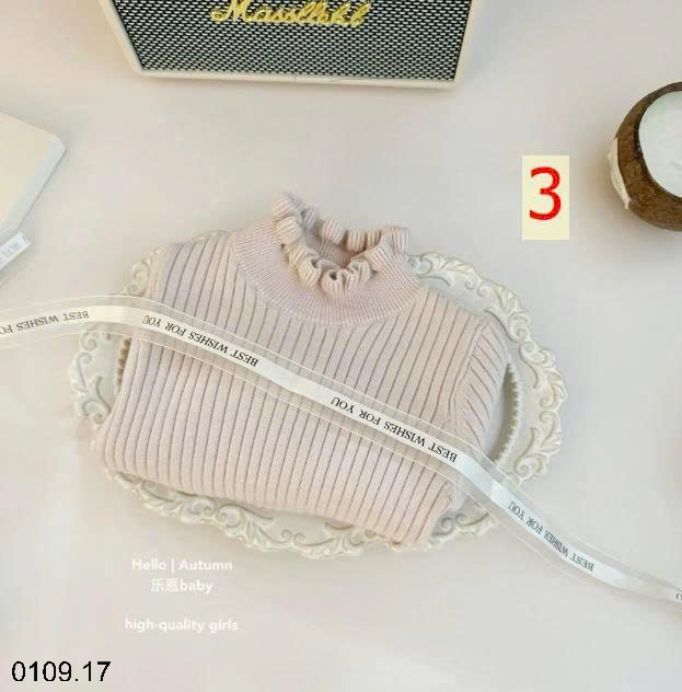 26HA0110.17 - ÁO LEN VIỀN BÈO CHO BÉ