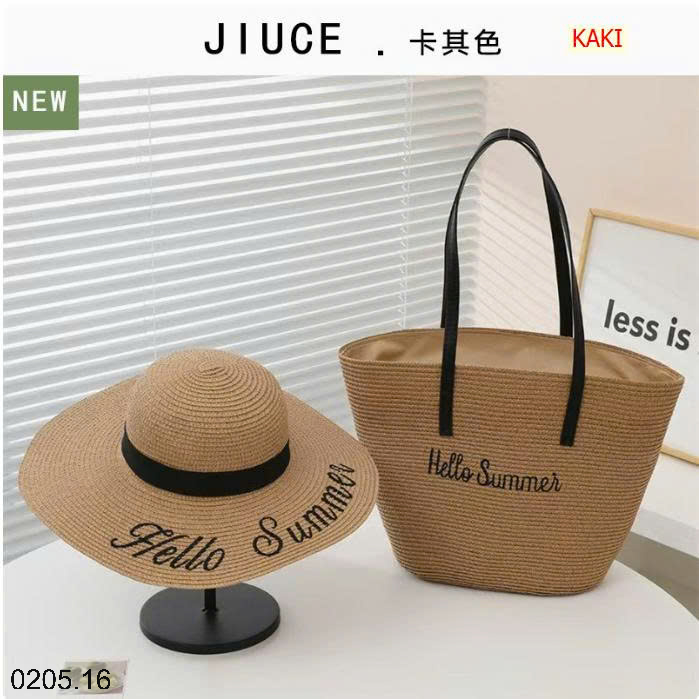 26HA0205.16 - SET TÚI KÈM MŨ ĐI BIỂN NHÀ JIUCE