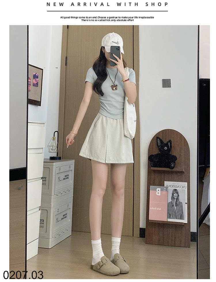 26HA0207.03 - QUẦN SHORT THỂ THAO YAMAMOTO GIẢ VÁY