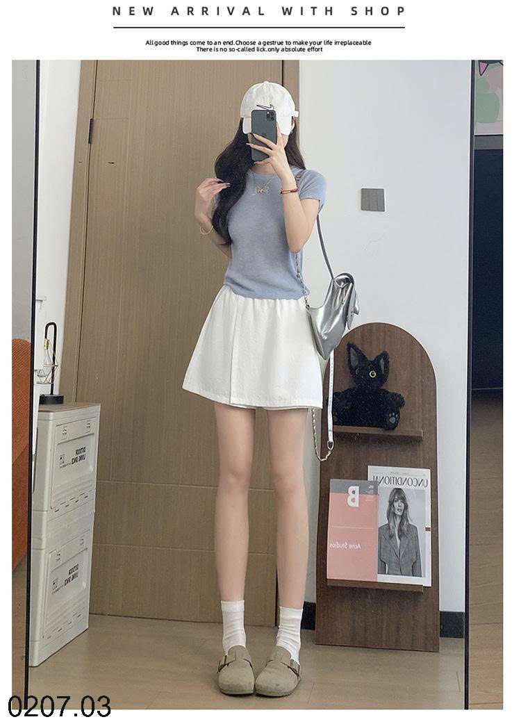 26HA0207.03 - QUẦN SHORT THỂ THAO YAMAMOTO GIẢ VÁY