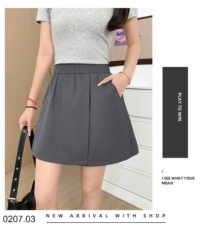 26HA0207.03 - QUẦN SHORT THỂ THAO YAMAMOTO GIẢ VÁY