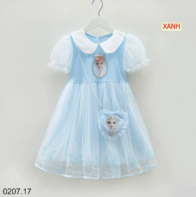 26HA0207.17 - ĐẦM CÔNG CHÚA ELSA KÈM TÚI