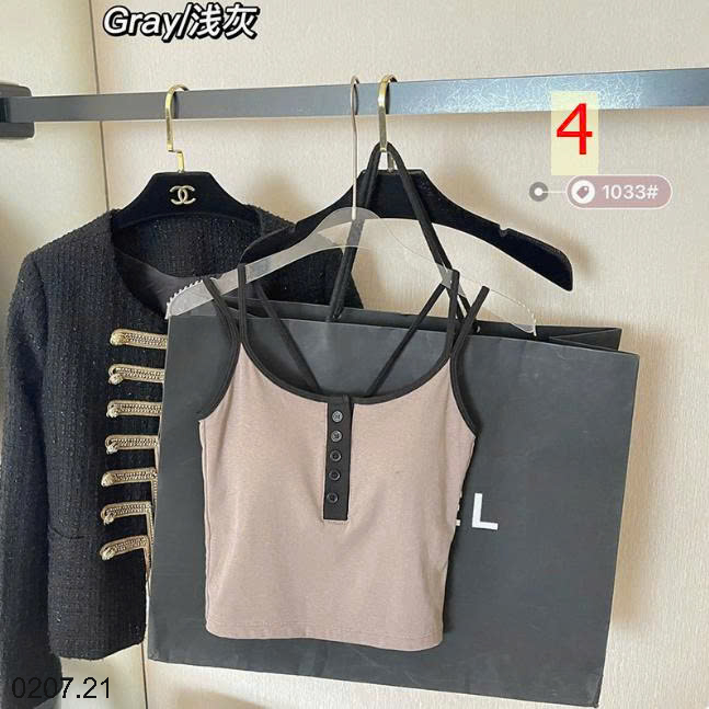 26HA0207.21 -ÁO 2 DÂY ĐAN LƯNG CÚC NGỰC KÈM BRA NỮ