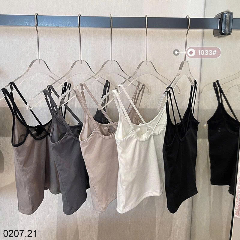 26HA0207.21 -ÁO 2 DÂY ĐAN LƯNG CÚC NGỰC KÈM BRA NỮ