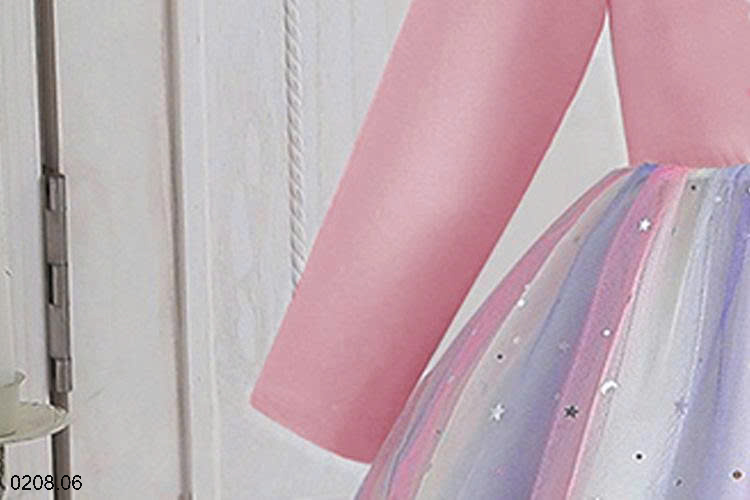 26HA0208.06 - VÁY TUTU DÀI TAY BÉ GÁI