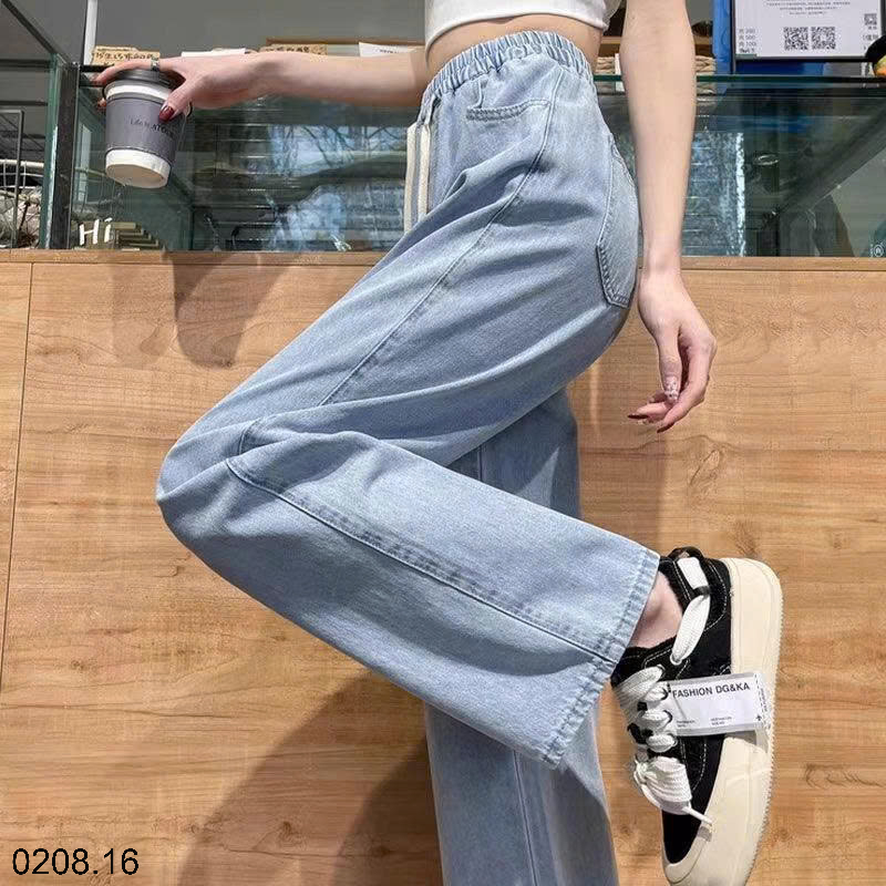26HA0208.16 - QUẦN JEAN CẠP CHUN DÂY RÚT