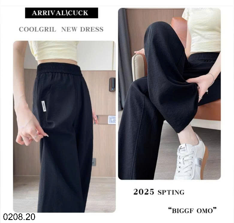 26HA0208.20 - QUẦN ỐNG RỘNG CẠP CHUN NỮ
