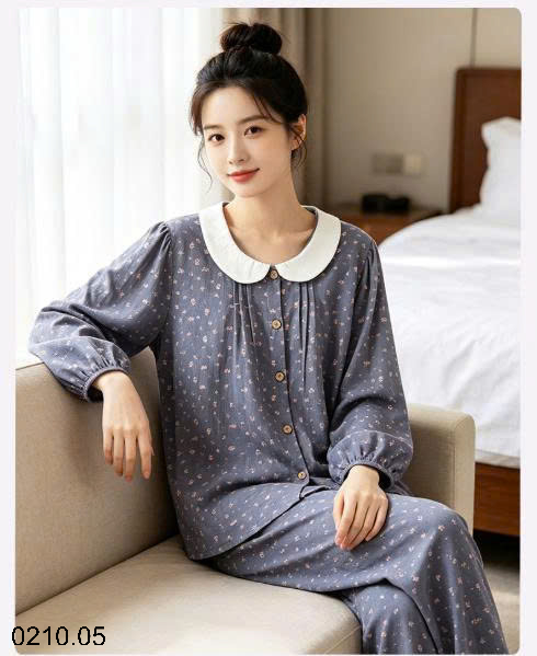 26HA0210.05 - ĐỒ MẶC NHÀ BẰNG VẢI COTTON MỎNG NGUYÊN CHẤT