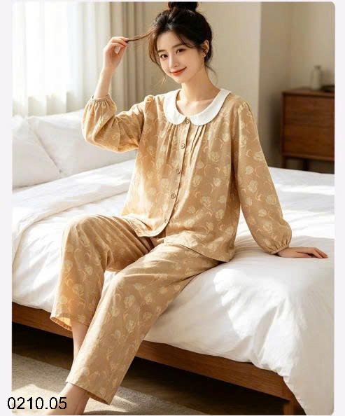 26HA0210.05 - ĐỒ MẶC NHÀ BẰNG VẢI COTTON MỎNG NGUYÊN CHẤT