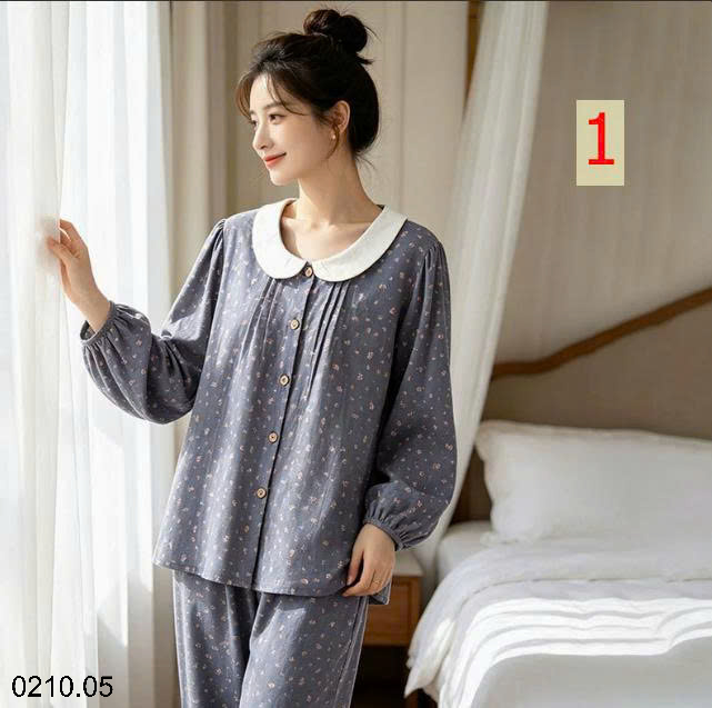 26HA0210.05 - ĐỒ MẶC NHÀ BẰNG VẢI COTTON MỎNG NGUYÊN CHẤT