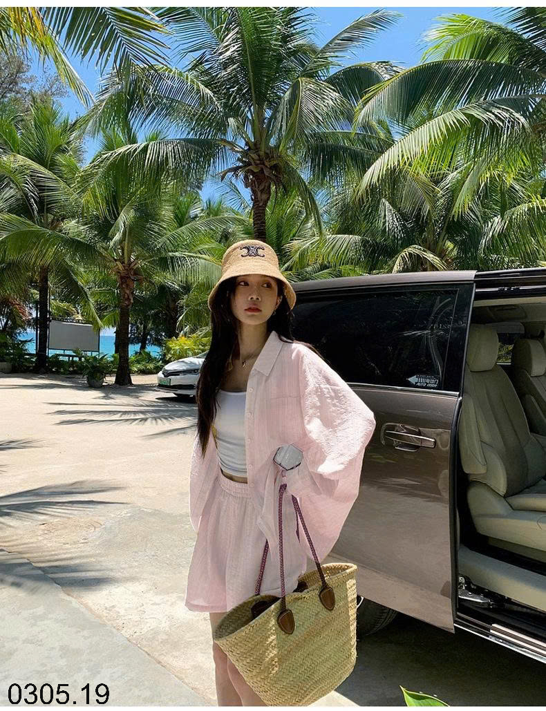 26HA0305.19 - SET SƠ MI QUẦN SHORT THỜI TRANG NỮ
