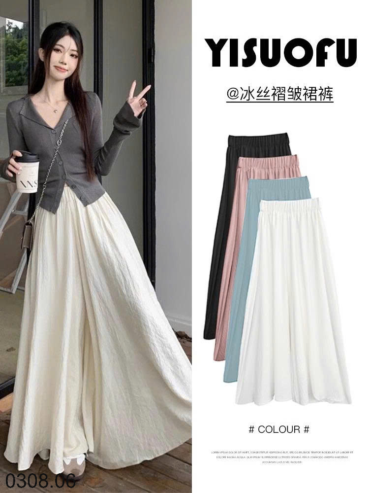 26HA0308.06 - QUẦN CULOTTES ỐNG RỘNG DÁNG VÁY