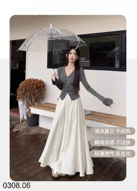 26HA0308.06 - QUẦN CULOTTES ỐNG RỘNG DÁNG VÁY