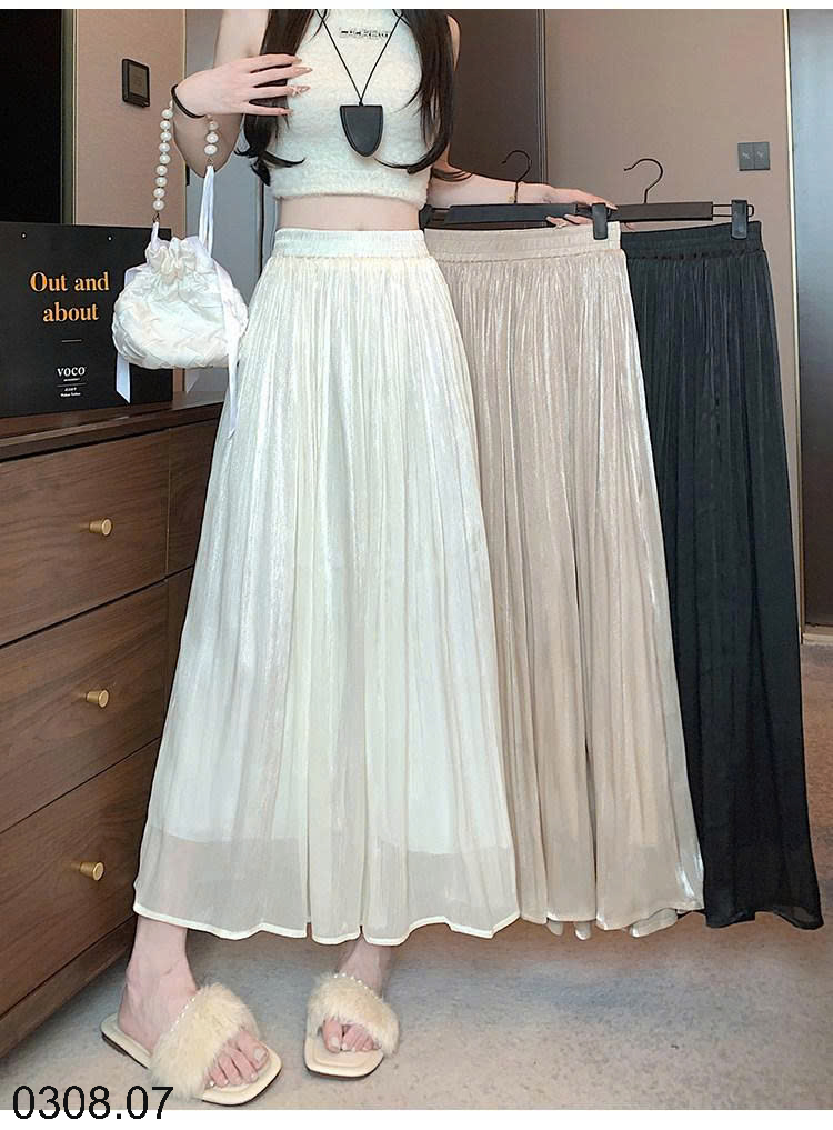 26HA0308.07 - QUẦN ỐNG RỘNG BẰNG VẢI CHIFFON