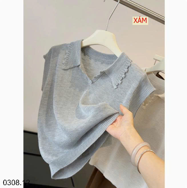 26HA0308.12 - ÁO LEN NỮ CỔ REN ANNA