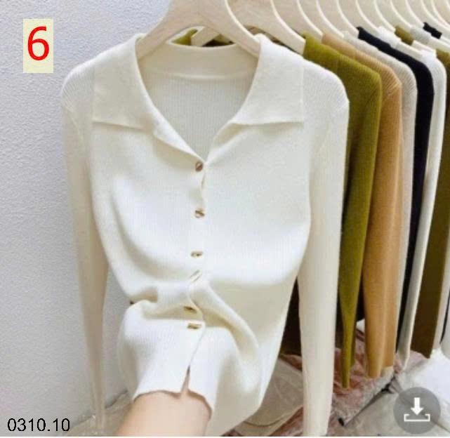 26HA0310.10 - ÁO LEN CỔ POLO DỆT KIM THU ĐÔNG