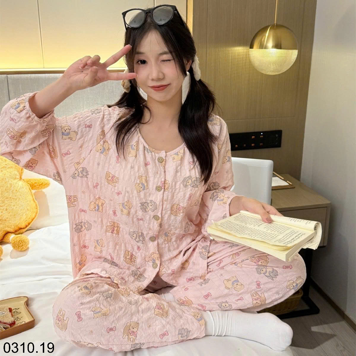 26HA0310.19 - BỘ ĐỒ NGỦ DÀI TAY TENCE