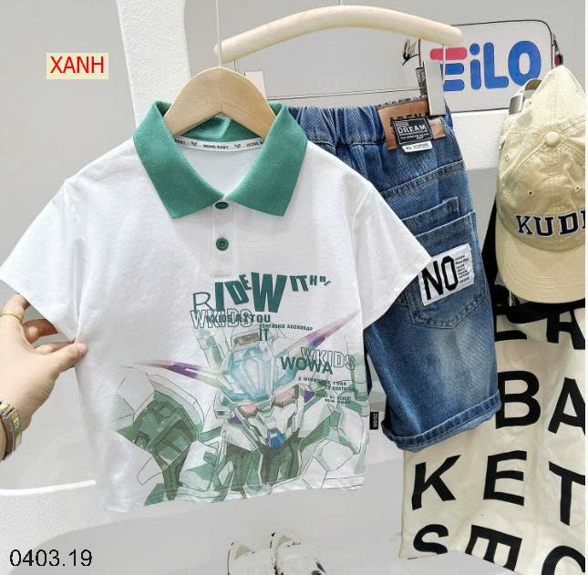 26HA0403.19 - ÁO POLO BÉ TRAI KACADY
