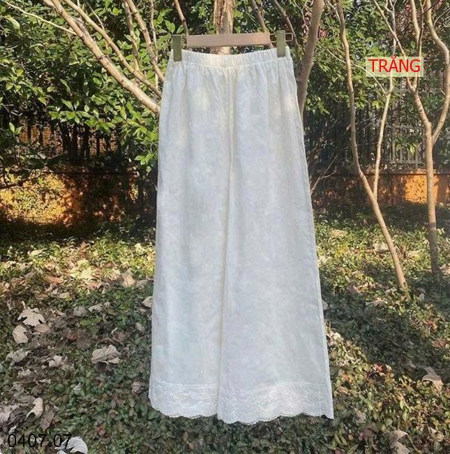 26HA0407.07 - QUẦN ỐNG RỘNG VIỀN REN