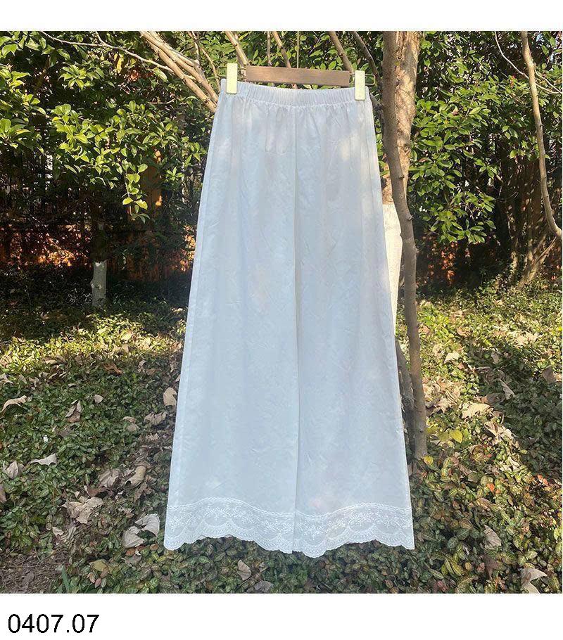 26HA0407.07 - QUẦN ỐNG RỘNG VIỀN REN