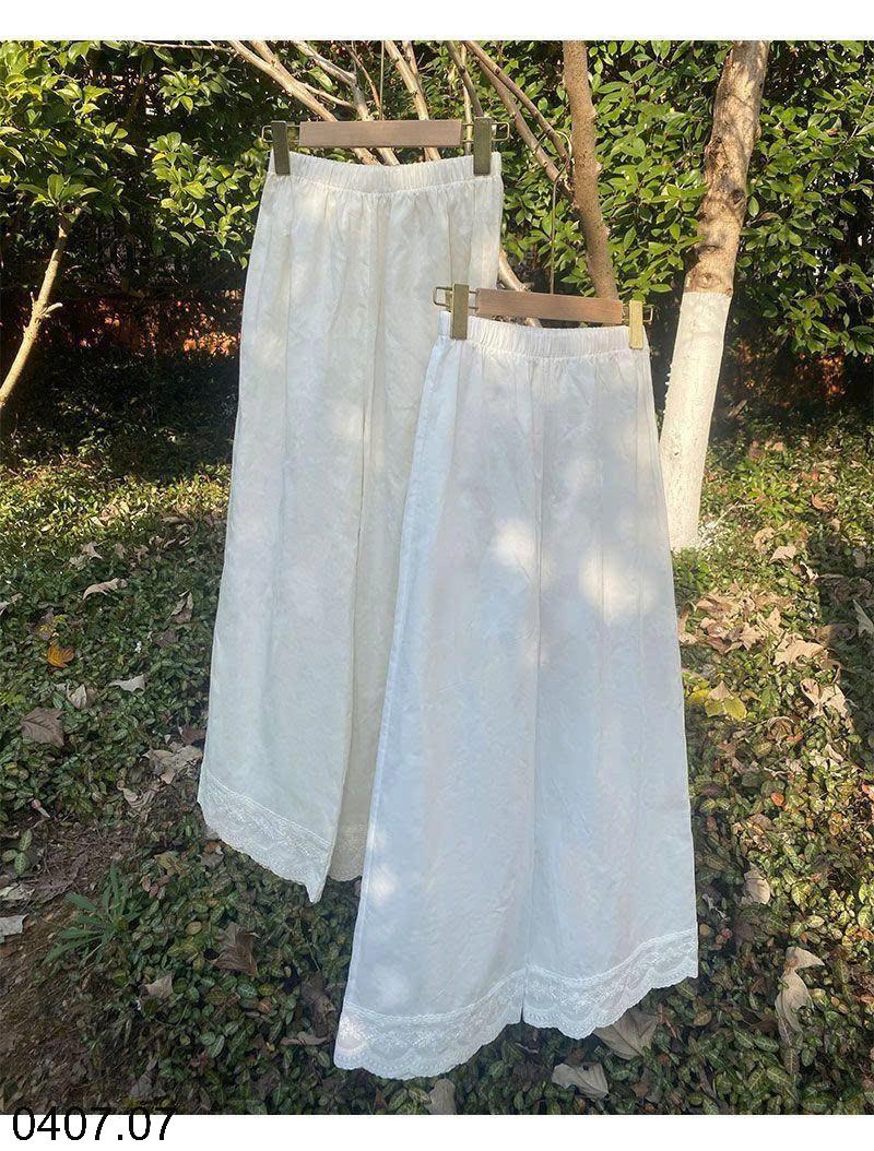 26HA0407.07 - QUẦN ỐNG RỘNG VIỀN REN