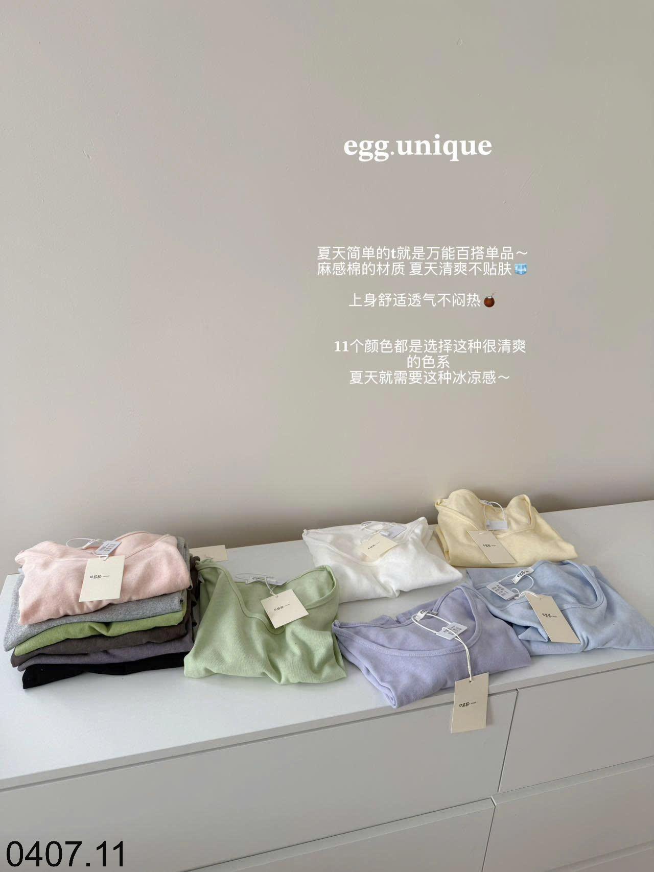 26HA0407.11 - ÁO THUN CỘC TAY CỔ TRÒN EGG