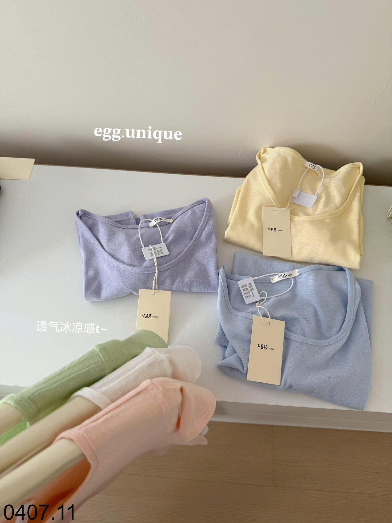 26HA0407.11 - ÁO THUN CỘC TAY CỔ TRÒN EGG