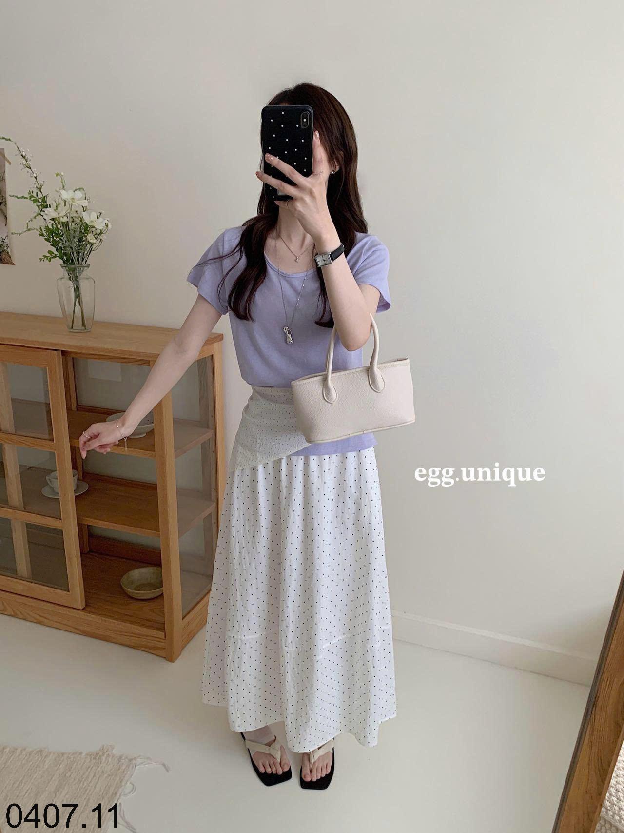 26HA0407.11 - ÁO THUN CỘC TAY CỔ TRÒN EGG