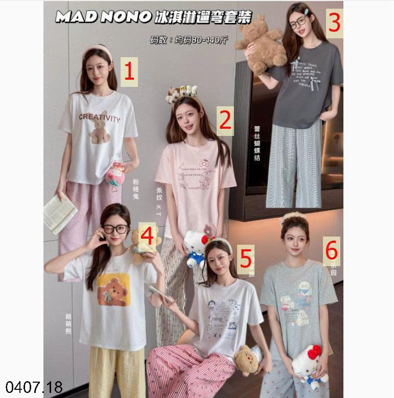 26HA0407.18 - BỘ MẶC NHÀ QUẦN DÀI HÀN QUỐC MAD NONO