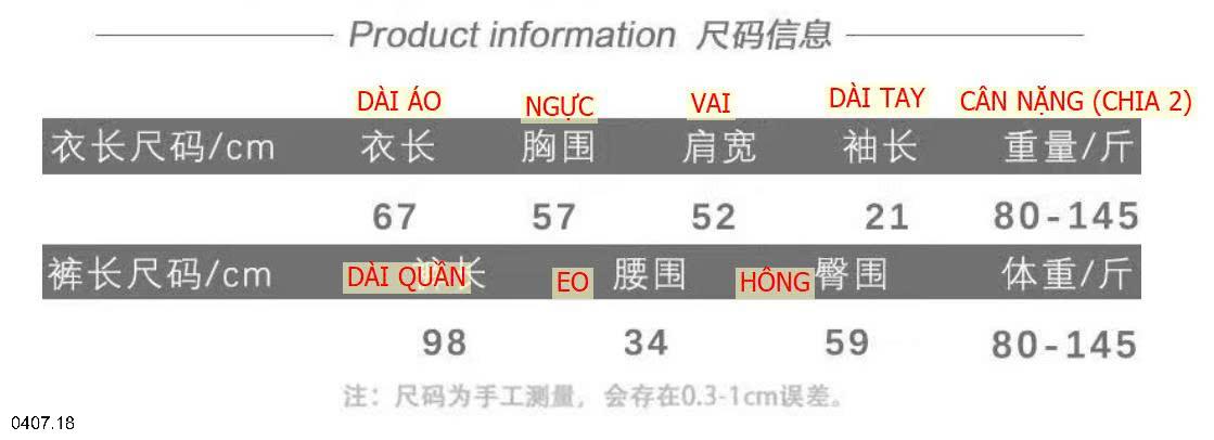 26HA0407.18 - BỘ MẶC NHÀ QUẦN DÀI HÀN QUỐC MAD NONO
