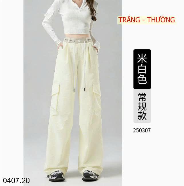 26HA0407.20 - QUẦN TÚI HỘP DÂY RÚT CHO NỮ