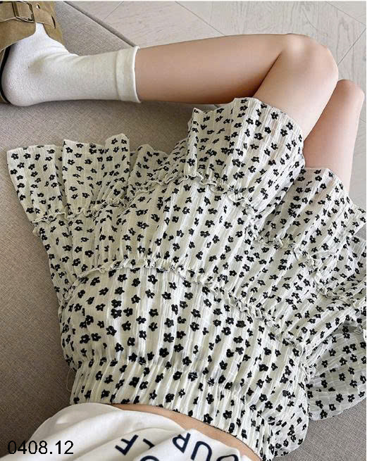 26HA0408.12 - CHÂN VÁY BABYDOLL HOA NHÍ NỮ
