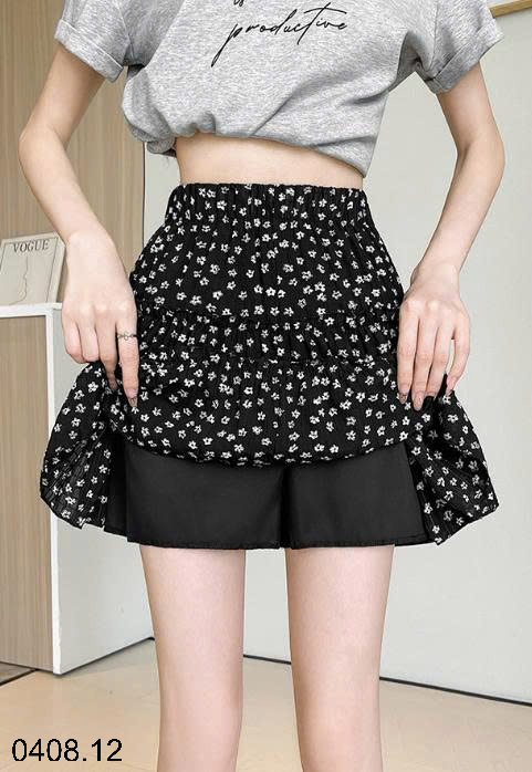 26HA0408.12 - CHÂN VÁY BABYDOLL HOA NHÍ NỮ