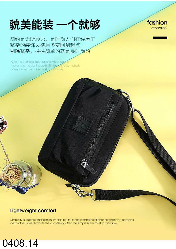 26HA0408.14 - TÚI ĐEO CHÉO VẢI DÙ HÃNG COLORFUL FOX