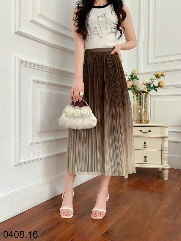 26HA0408.16 - VÁY XẾP LY NỮ ANGEL 2 MÀU
