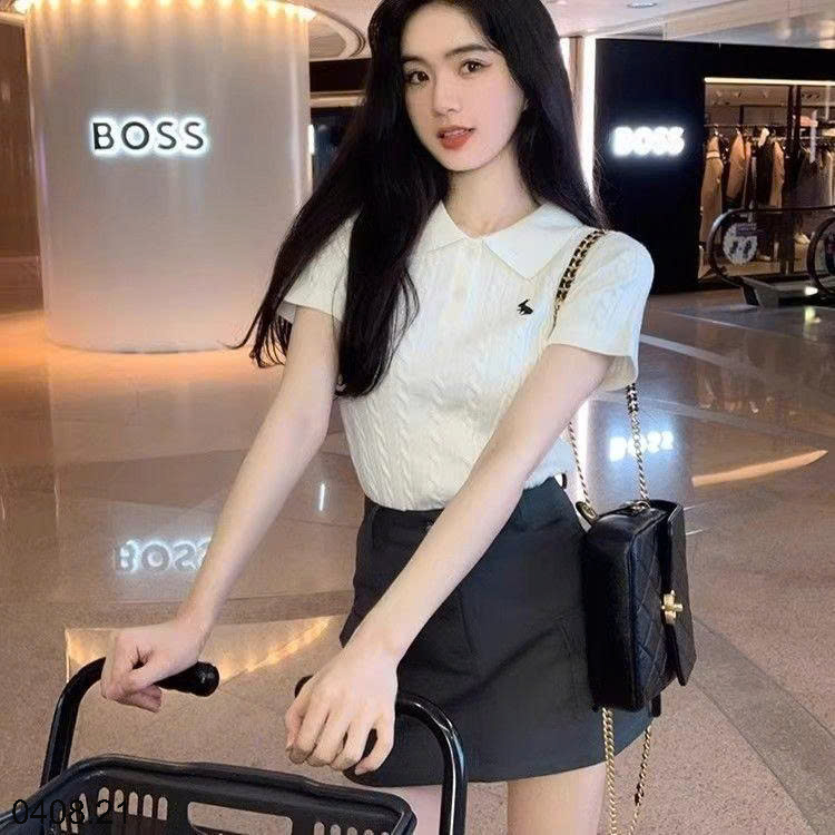 26HA0408.21 - ÁO LEN POLO NGẮN TAY THÊU HÌNH NGỰA