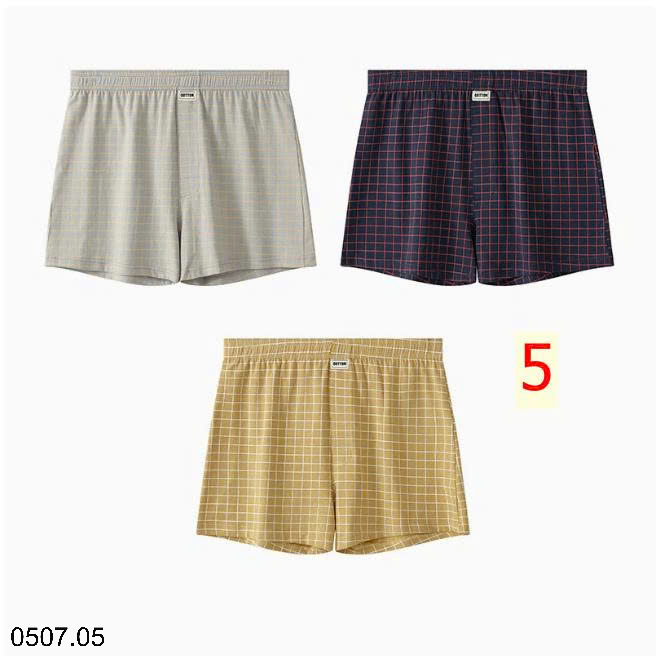 26HA0507.05 - SET 3 QUẦN KẺ SÀ LỎN NAM