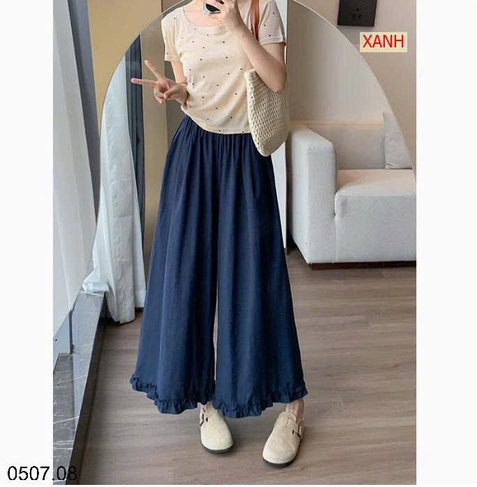 26HA0507.08 - QUẦN ỐNG RỘNG VIỀN BÈO