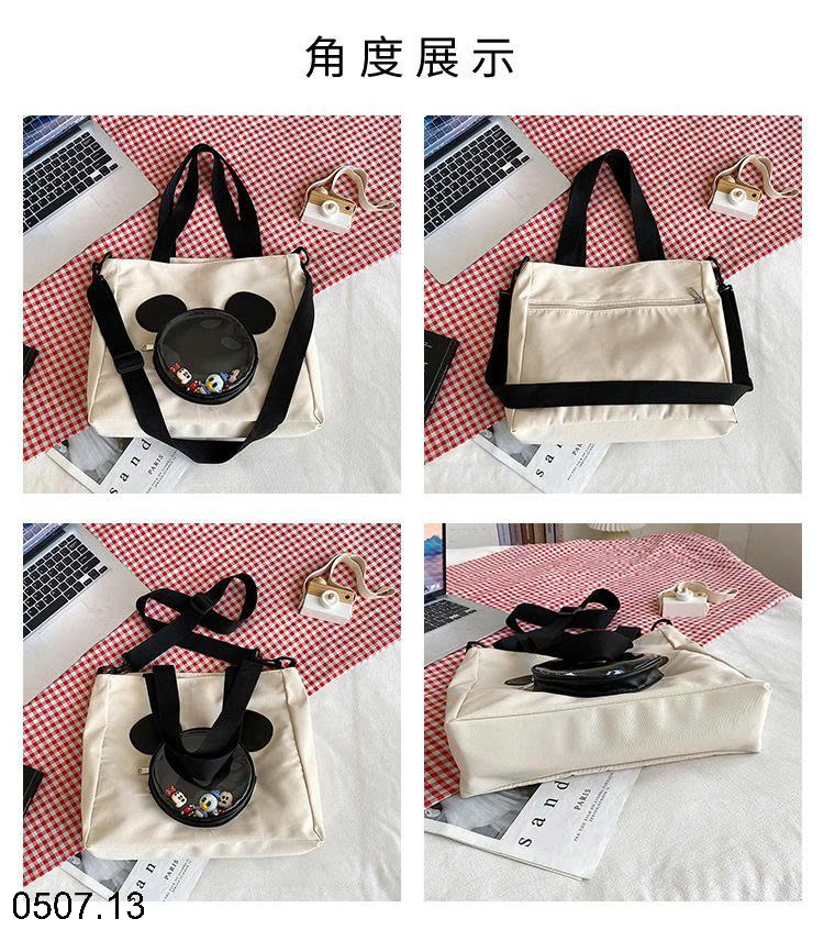 26HA0507.13 - TÚI TOTE HÌNH GẤU DỄ THƯƠNG