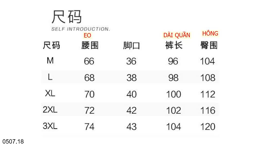 26HA0507.18 - QUẦN DÀI THUN NAM