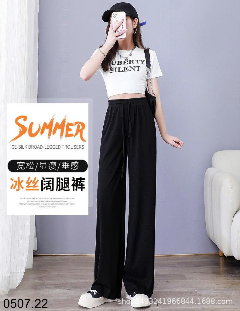 26HA0507.22 - SET 2 QUẦN THUN TĂM ỐNG RỘNG NỮ