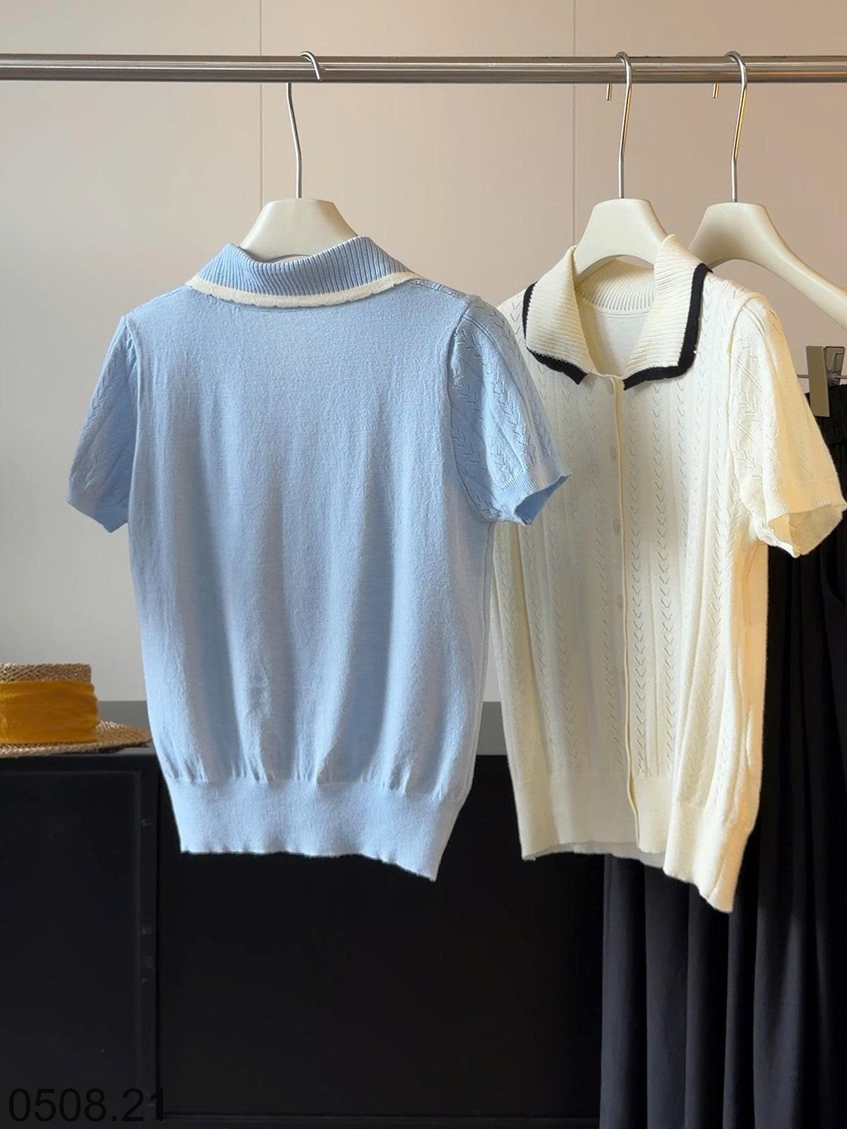 26HA0508.21 - ÁO CARDIGAN DỆT KIM CỔ BẺ KIỂU HÀN