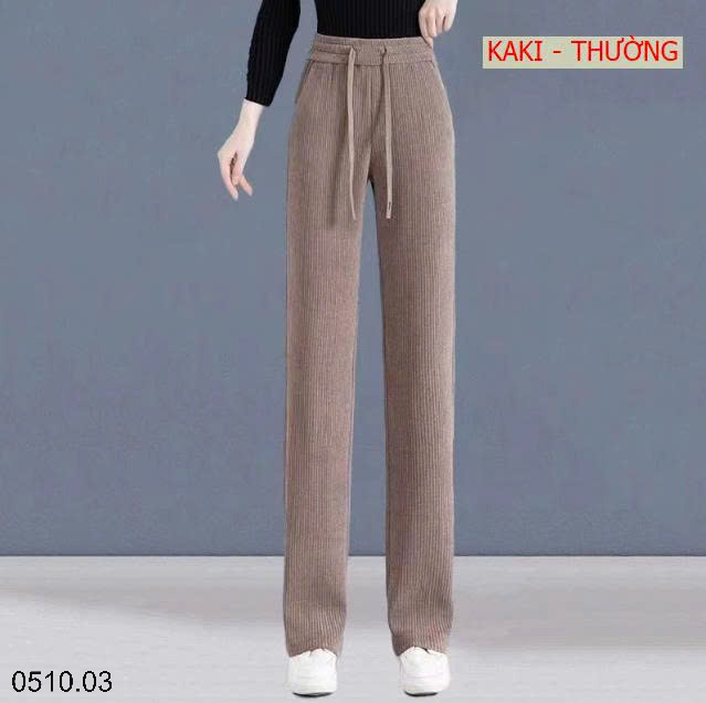 26HA0510.03 - QUẦN NHUNG TĂM ỐNG RỘNG CHO NỮ