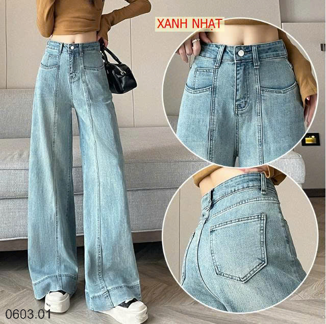 26HA0603.01 - QUẦN JEAN XUÔNG VIỀN GÂN