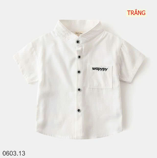 26HA0603.13 - SƠ MI CỔ TÀU NHÀ WAPPY CHO BÉ