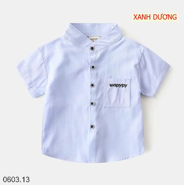 26HA0603.13 - SƠ MI CỔ TÀU NHÀ WAPPY CHO BÉ