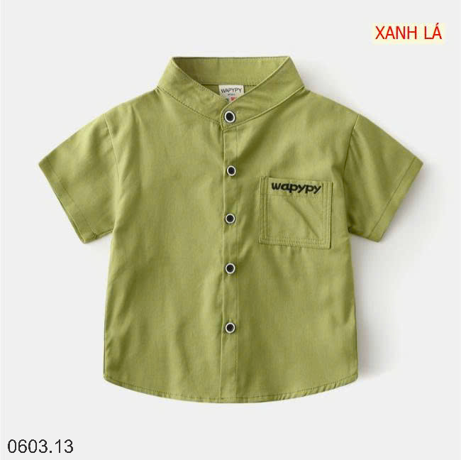 26HA0603.13 - SƠ MI CỔ TÀU NHÀ WAPPY CHO BÉ