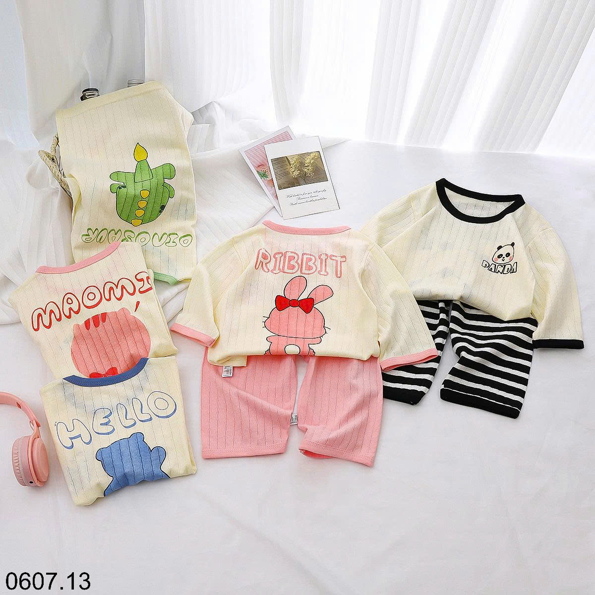 26HA0607.13 - BỘ DÀI TAY COTTON GIẤY CHO BÉ